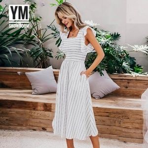 YMShowroom | Dresses | Cute Linen Blend Dress | Poshmark